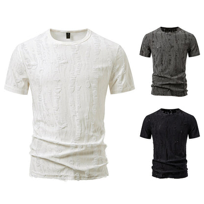 Simple Half Sleeve Men's Tops Loose GlamzKart