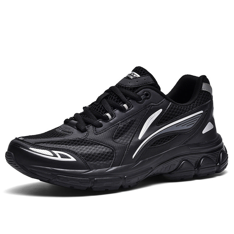 Flying Woven Breathable Increased Fashionable Soft Sports Men's Shoes Black GlamzKart