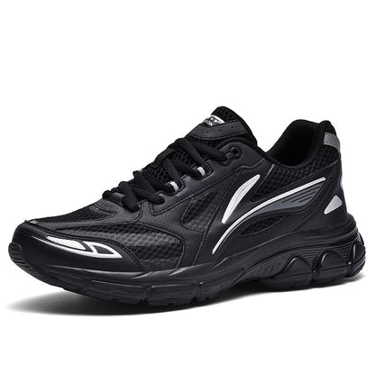 Flying Woven Breathable Increased Fashionable Soft Sports Men's Shoes Black GlamzKart