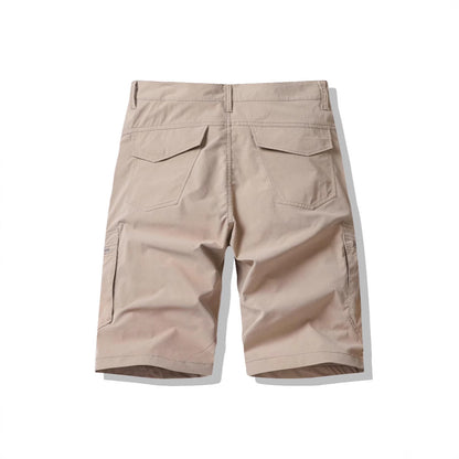 American Workwear Zipper Shorts High Street Fashion Outer Wear Loose Breeches Khaki GlamzKart