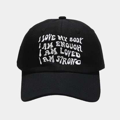 Fashion Baseball Cap For Women In Four Seasons Outdoor Casual Peaked Cap Face-looking Small Embroidered Letters Big Head Circumference Hat Men Black Adjustable GlamzKart