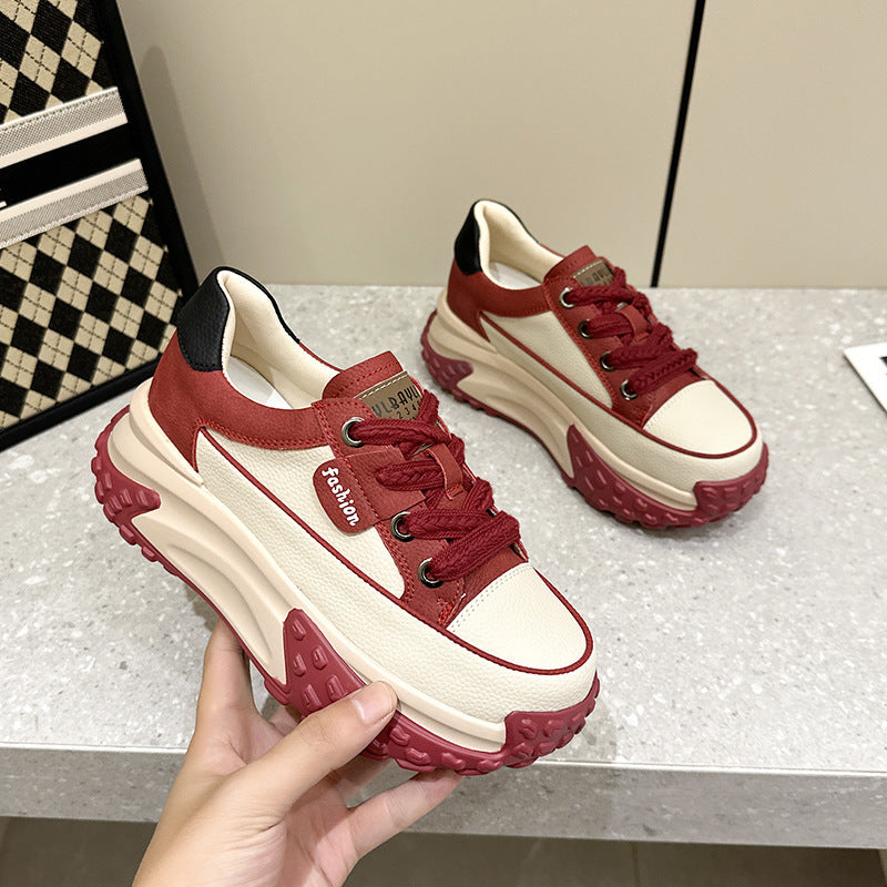 Simple Fashionable All-match Sports Breathable White Shoes GlamzKart
