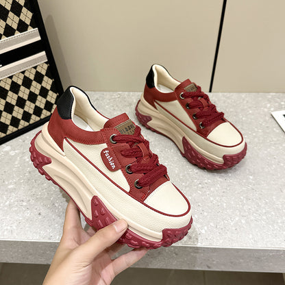 Simple Fashionable All-match Sports Breathable White Shoes GlamzKart