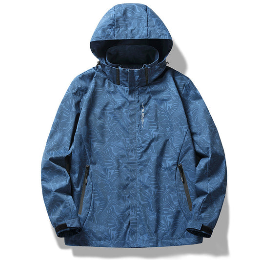 Casual Camouflage Shell Jacket Hooded Color Loose Men GlamzKart