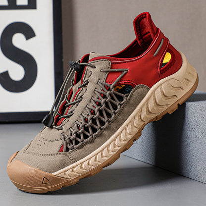 Hand-woven Sandals Men's Non-slip Wear-resistant Summer Outer Wear Breathable Closed Toe GlamzKart