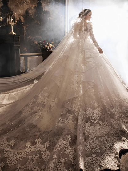 Heavy Industry European-style Royal Court Princess Large Tail Female Trailing GlamzKart