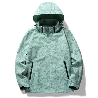 Casual Camouflage Shell Jacket Hooded Color Loose Men GlamzKart