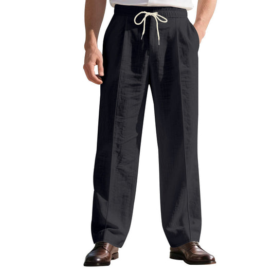 Loose Breathable Linen Leisure Men's Simplicity Trendy Loose Beach Pants GlamzKart