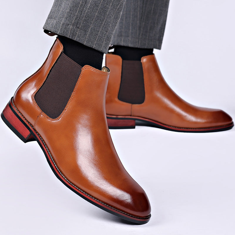 Chelsea Boots Men's Autumn Breathable Pointed Toe GlamzKart