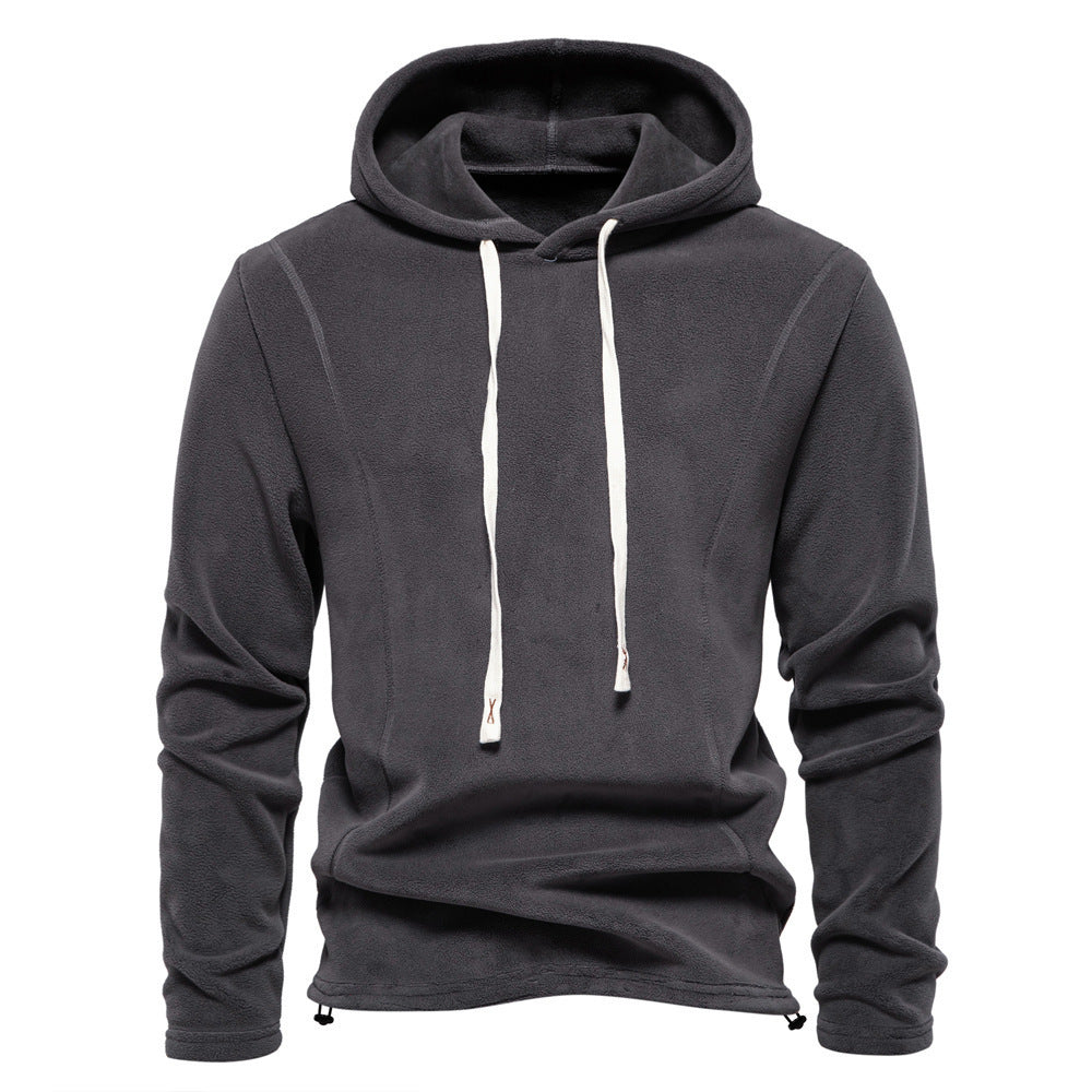 Men's Autumn And Winter New Stand Collar Half Zip Long-sleeved Sweater HD09 Dark Gray GlamzKart