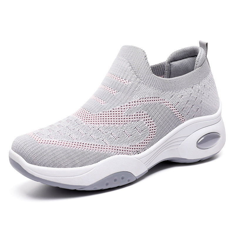 Soft Bottom Breathable Casual Versatile Sneaker Gray GlamzKart