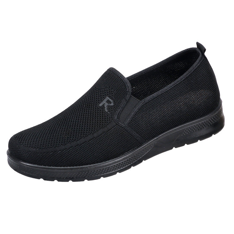 Polyurethane Men's Flying Woven Shoes Slip-on Soft Bottom GlamzKart