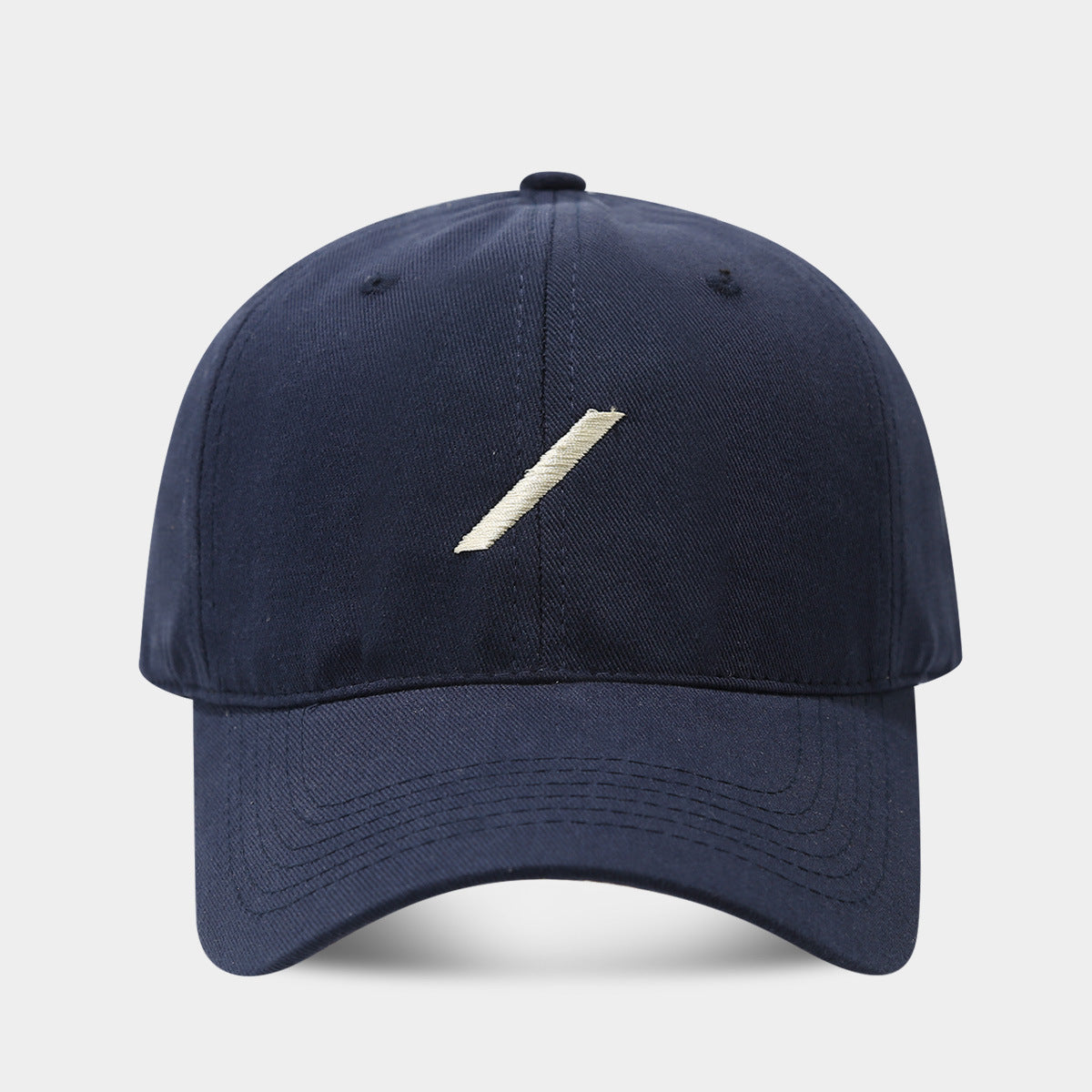 Early Spring Baseball Cap With Big Face And Small Curved Brim Soft Top Navy Blue Adjustable GlamzKart