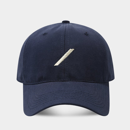 Early Spring Baseball Cap With Big Face And Small Curved Brim Soft Top Navy Blue Adjustable GlamzKart