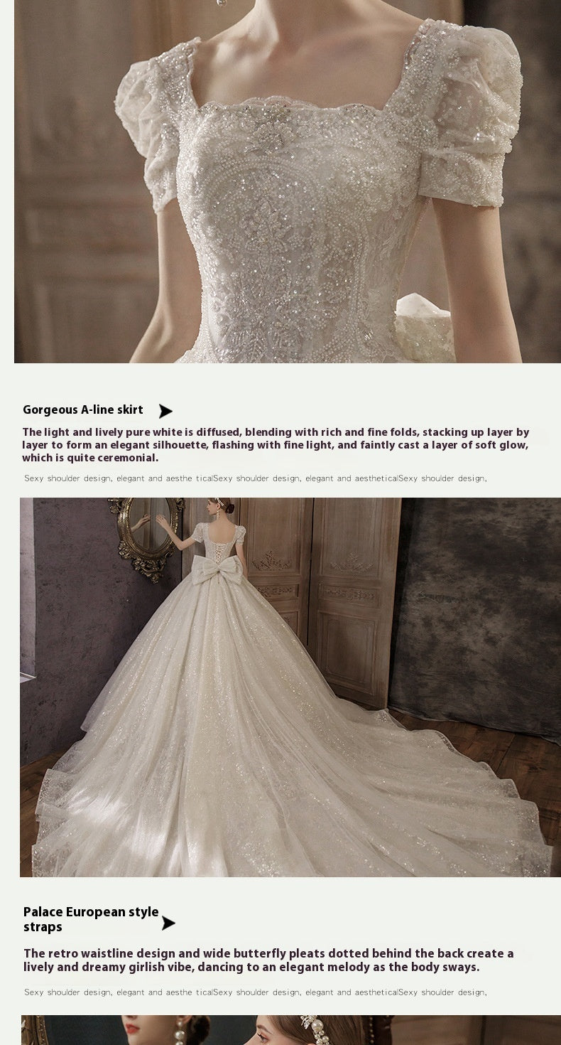 Temperament Bride Retro Super Fairy Mori Style Dream Wedding GlamzKart