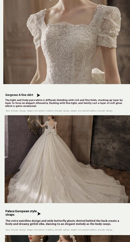 Temperament Bride Retro Super Fairy Mori Style Dream Wedding GlamzKart