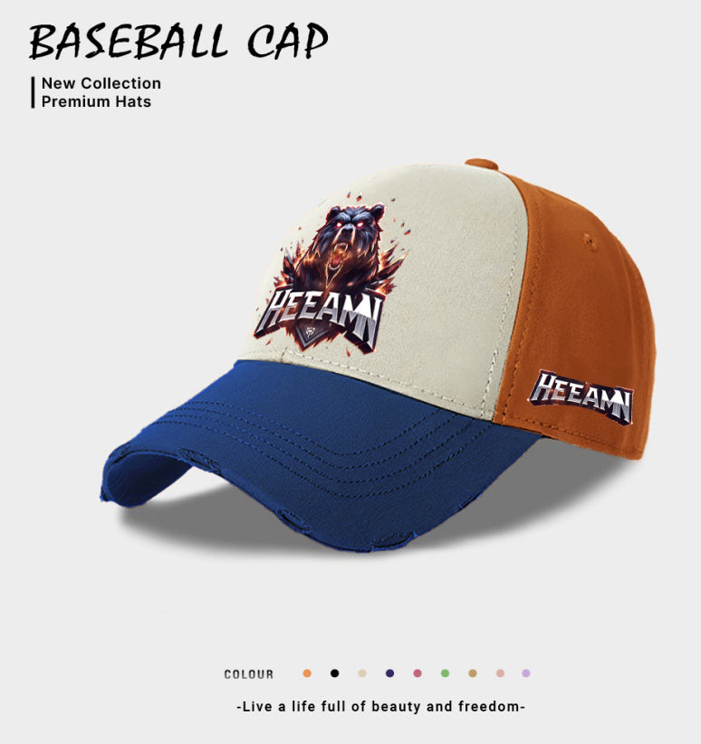 European And American Style Men's Casual Baseball Cap Blue GlamzKart