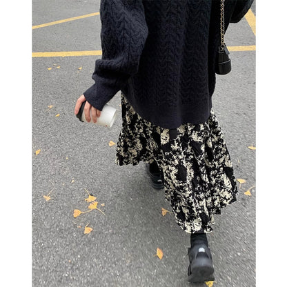 Women's Western Style Slimming Tie-dyed Skirt GlamzKart