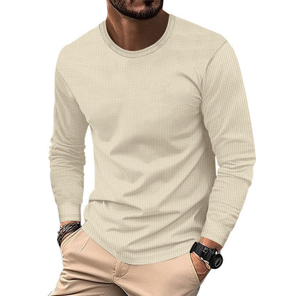 Round Neck Waffle Casual Top For Men GlamzKart