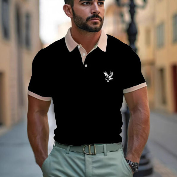 Casual Style Commuter's All-matching Digital Printing Lapel Men's Polo Shirt GlamzKart