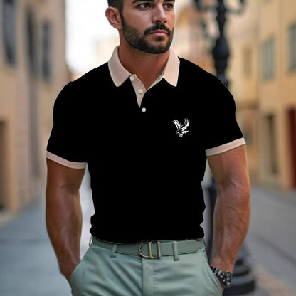 Casual Style Commuter's All-matching Digital Printing Lapel Men's Polo Shirt GlamzKart