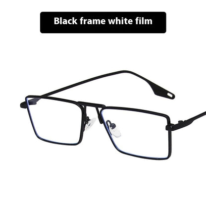 Women's Fashion Metal Frame Sunglasses Small Frame Black Frame White GlamzKart
