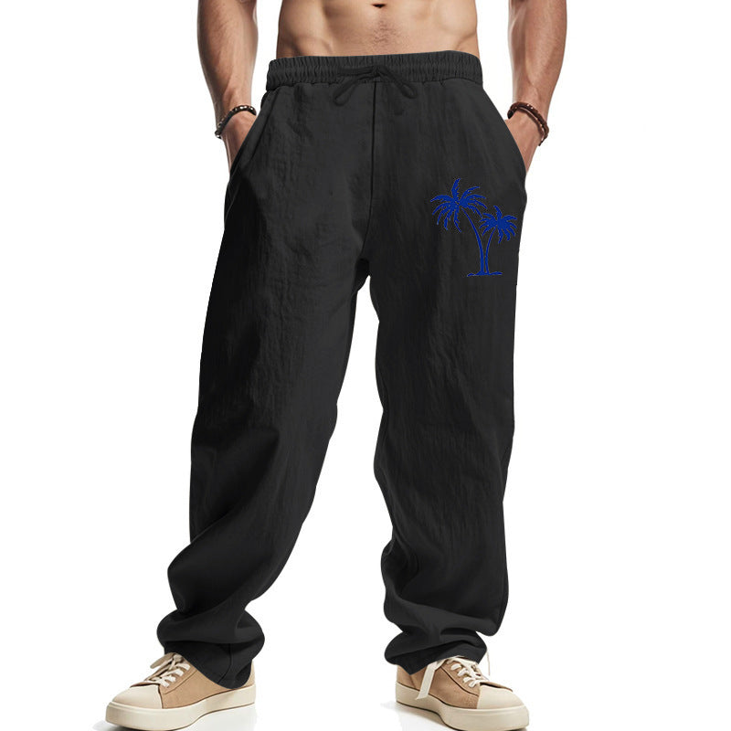 Casual Hawaiian Beach Coconut Print Trousers GlamzKart