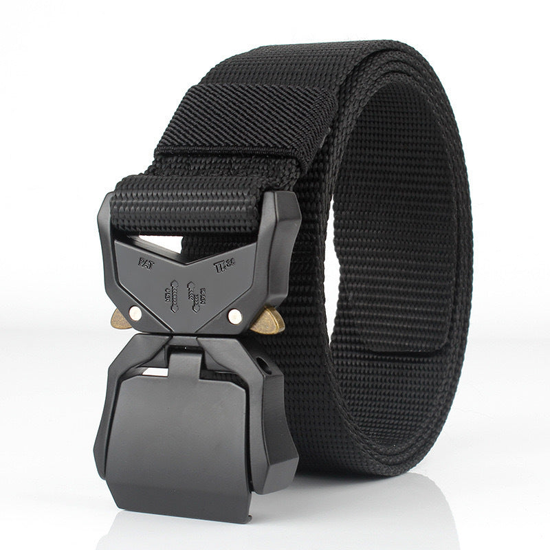 Belt Multifunctional Military Training Outdoor Training Tactics Nylon Pants Black 125cm GlamzKart