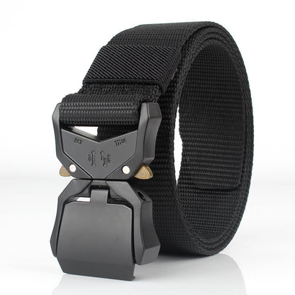 Belt Multifunctional Military Training Outdoor Training Tactics Nylon Pants Black 125cm GlamzKart