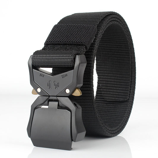 Belt Multifunctional Military Training Outdoor Training Tactics Nylon Pants Black 125cm GlamzKart