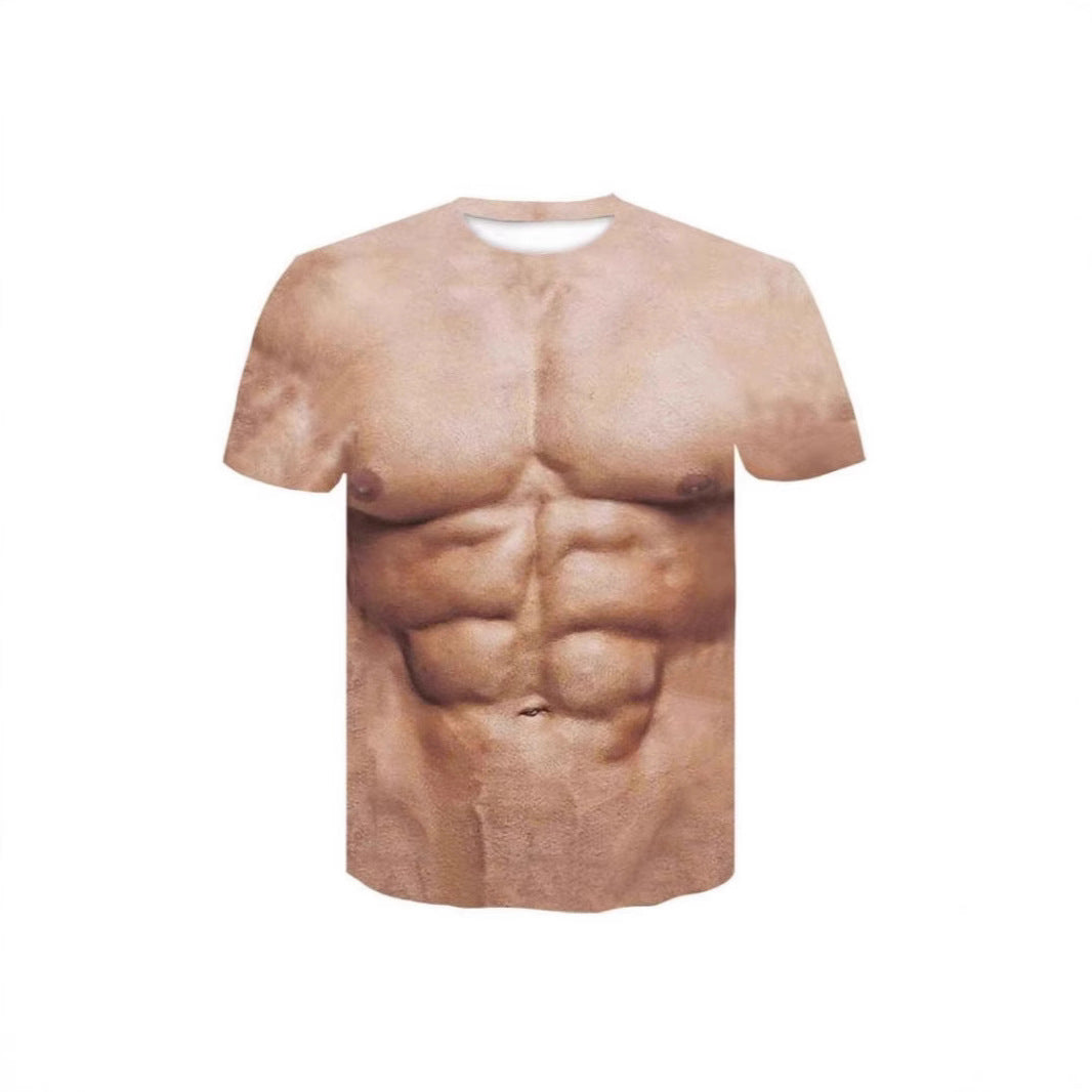 3d Digital Printing Short Sleeve Comfortable T-shirt For Men GlamzKart