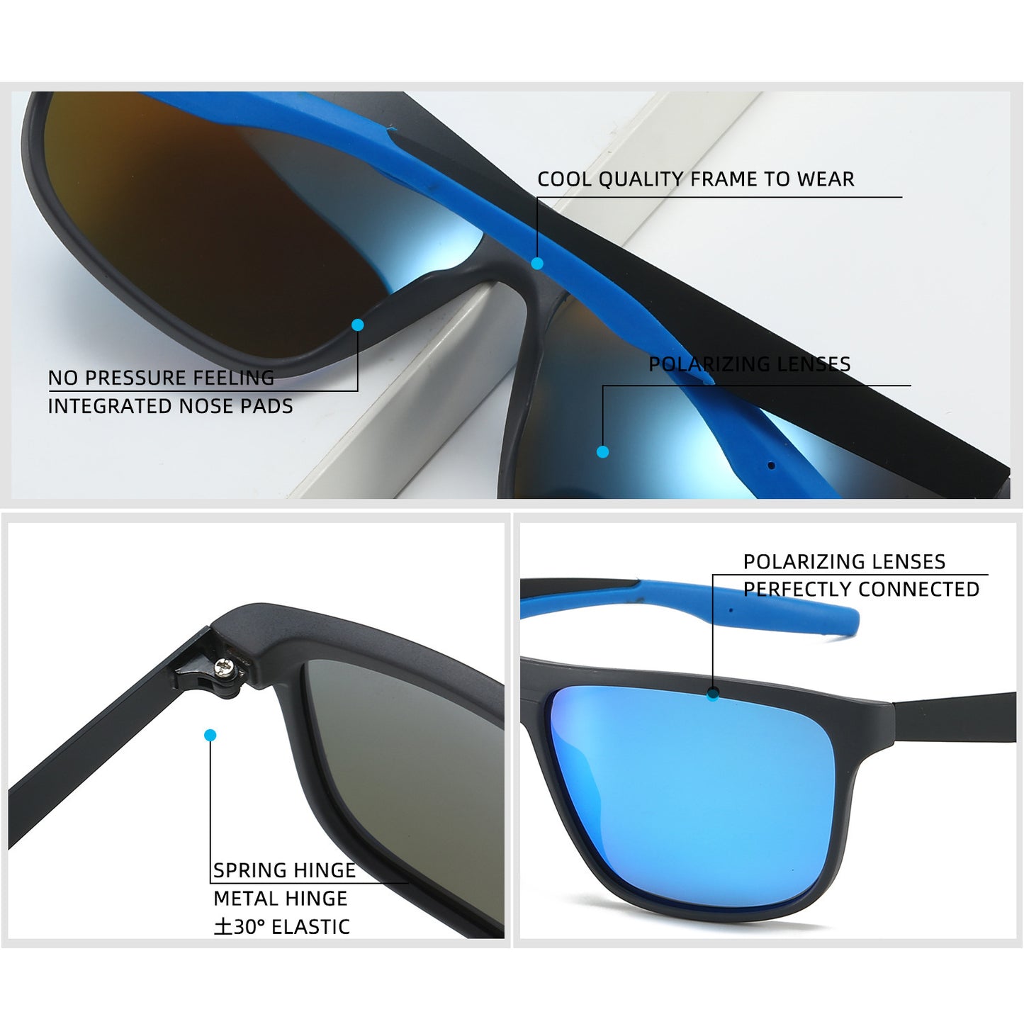 Men's TR Metal Polarized Sunglasses GlamzKart