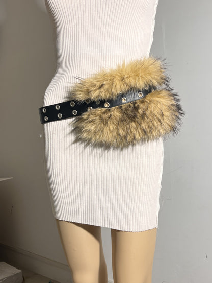 Fur Belt Retro Easy Matching Plush Waist Chain Waist Seal Waist Decorations Style 4 GlamzKart