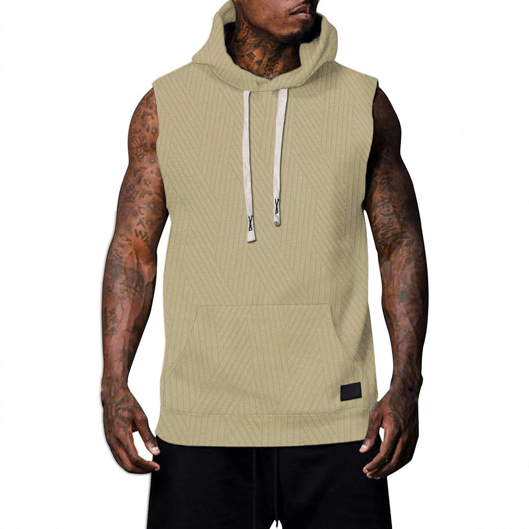 Sleeveless Vest Top Men's Waistcoat Hooded GlamzKart