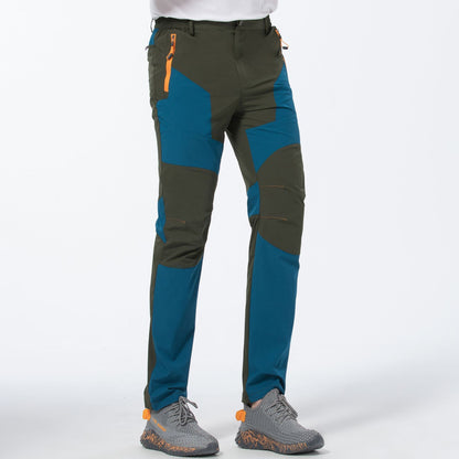 Outdoor Quick-dry Pants Elastic Cycling Pants Waterproof Charge Army Green Sapphire Blue GlamzKart