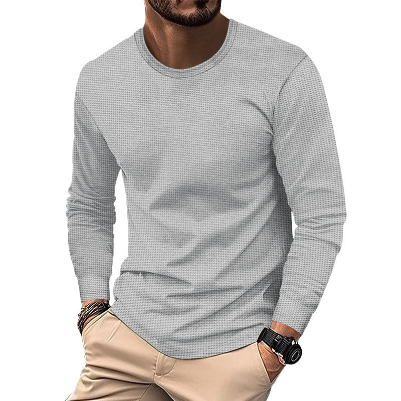 Round Neck Waffle Casual Top For Men GlamzKart