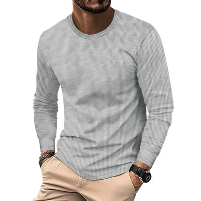 Round Neck Waffle Casual Top For Men GlamzKart