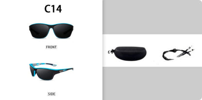 Sunglasses For Men Polarized Outdoor C14 Blue Grey set GlamzKart