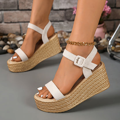 New Platform Platform Suede Women's Platform Wedge Platform Sandals GlamzKart