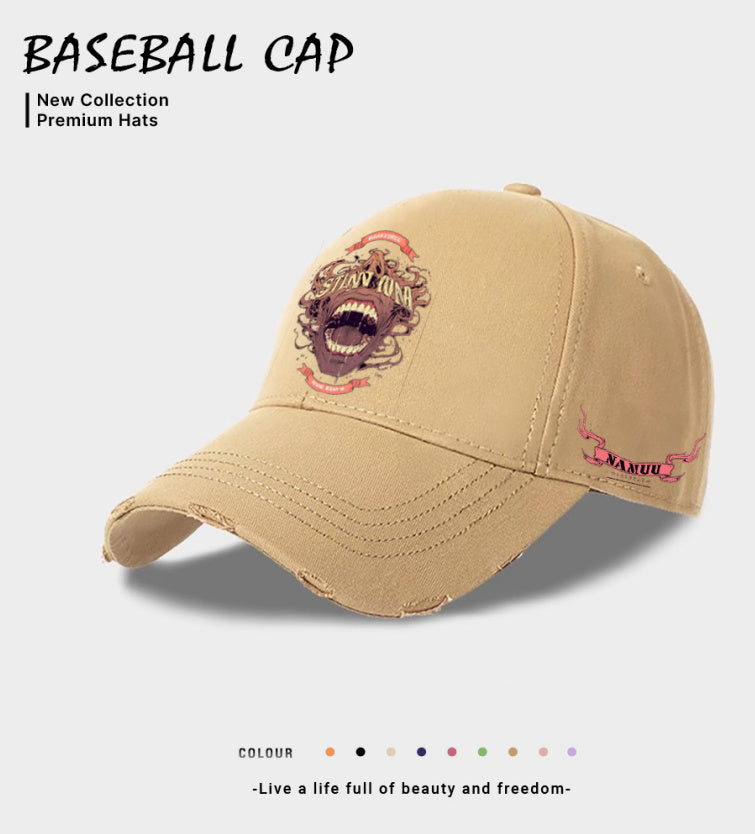 European And American Style Men's Casual Baseball Cap Beige GlamzKart
