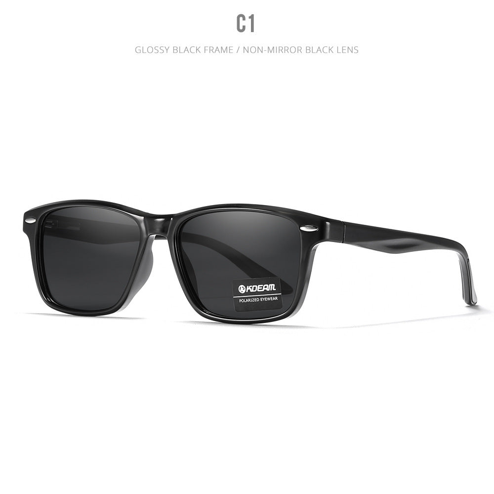 Logo-free Sunglasses Casual Square Polarized Glasses C1 GlamzKart