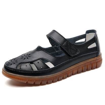 New Plus Size Hollow-out Hole Shoes For Women Black GlamzKart