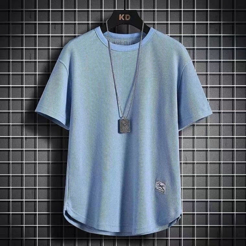 Thin Bottoming Shirt Breathable And Loose Top Blue GlamzKart