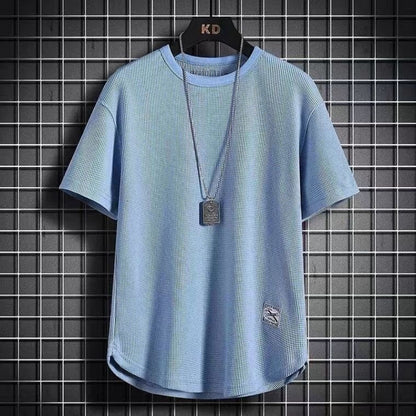 Thin Bottoming Shirt Breathable And Loose Top Blue GlamzKart