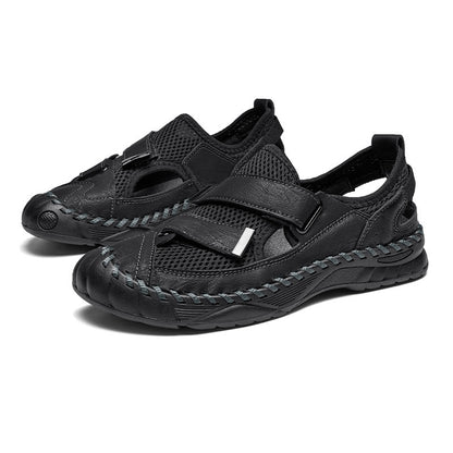Wear-resistant Non-slip Outdoor Men's Beach Sandals Black GlamzKart